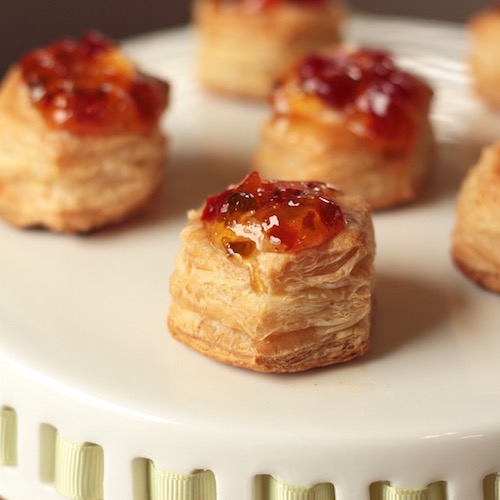 Cream Cheese & Apricot Pepper Jelly Puff Pastry Cups Lydi Out Loud