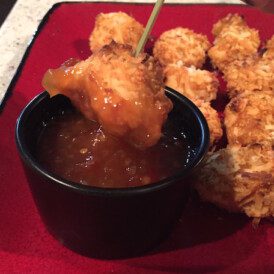 Coconut Chicken Bites with Sweet Chili Sauce