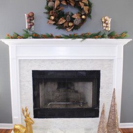 Christmas fireplace decor