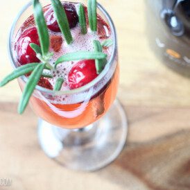 Rosemary-cran Bellini - such a delicious holiday cocktail!