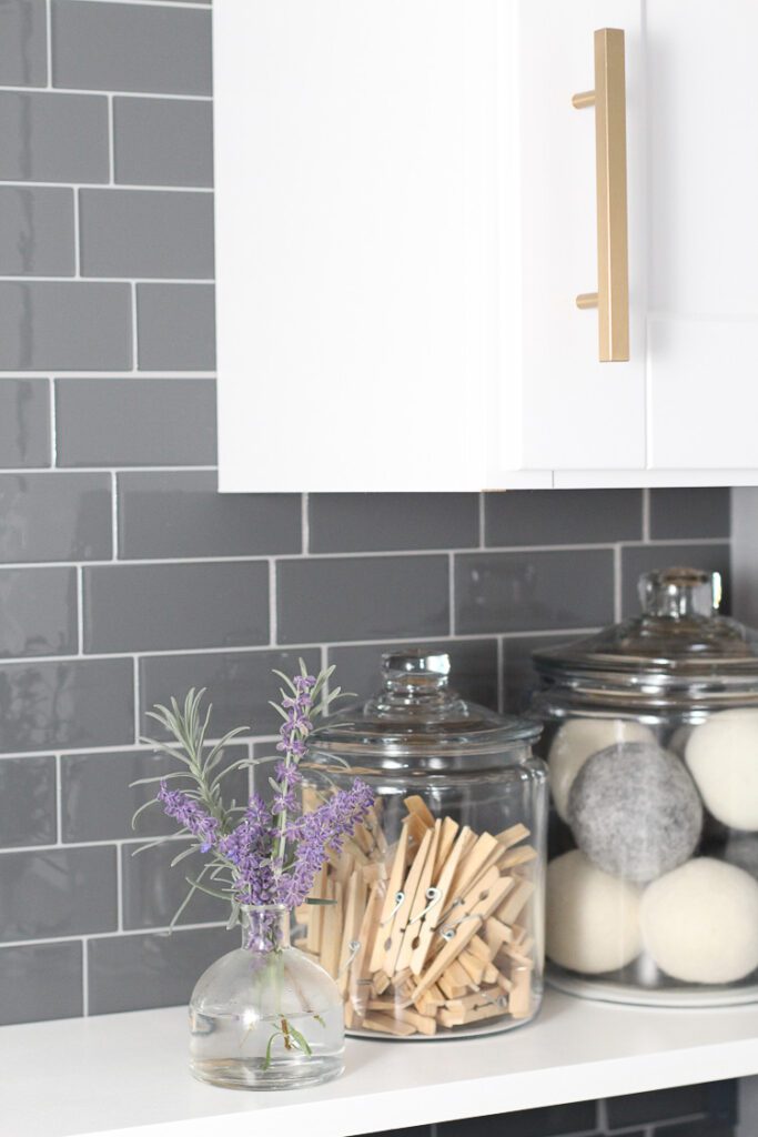 Laundry Room Update with Peel and Stick Tile Backsplash - Lydi Out Loud