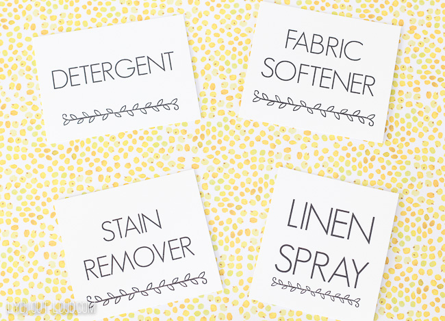 Printable laundry supply labels