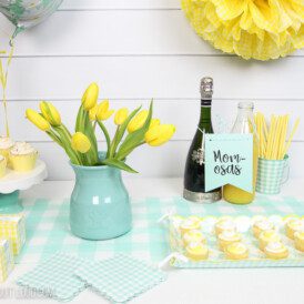 Mint and Yellow Gender Neutral Baby Shower Decorations
