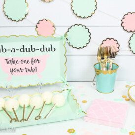 Mint and Blush Baby Shower Theme