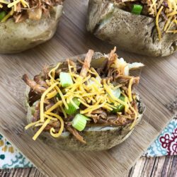 Delicious Pulled Pork Baked Potato for the Instant Pot or Slow Cooker!