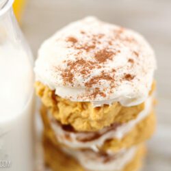 Cake-like Pumpkin Cookies with Cream Cheese Frosting
