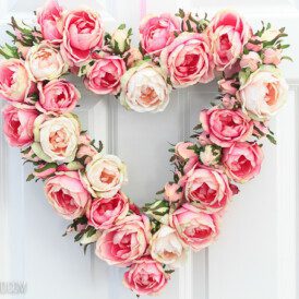 English Rose Floral Valentine's Day Wreath Tutorial
