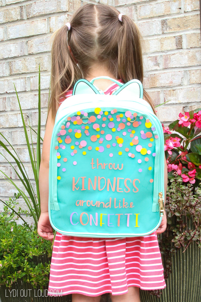 Customized Backpack for Back to School with Cricut Lydi Out Loud