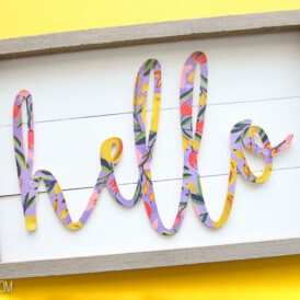 Hello wood sign with a Cricut Maker