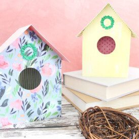 Paper Birdhouses made with a Cricut Maker