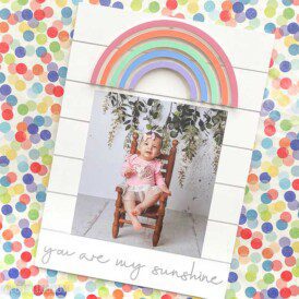 Rainbow baby picture frame