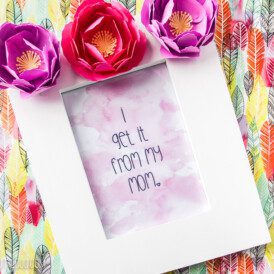 Mother's Day Paper flower picture frame