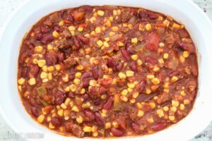 chili casserole with corn