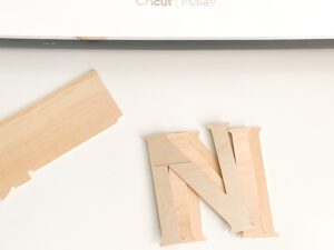 wood monogram with a cricut