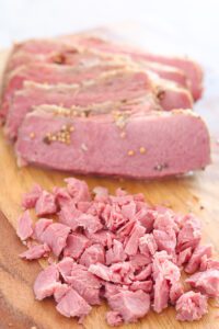 braised and chopped corned beef