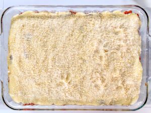 bechamel and cheese layer