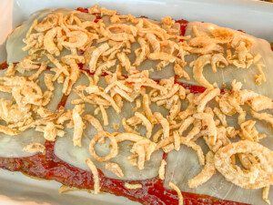 meatloaf sandwiches with French fried onions